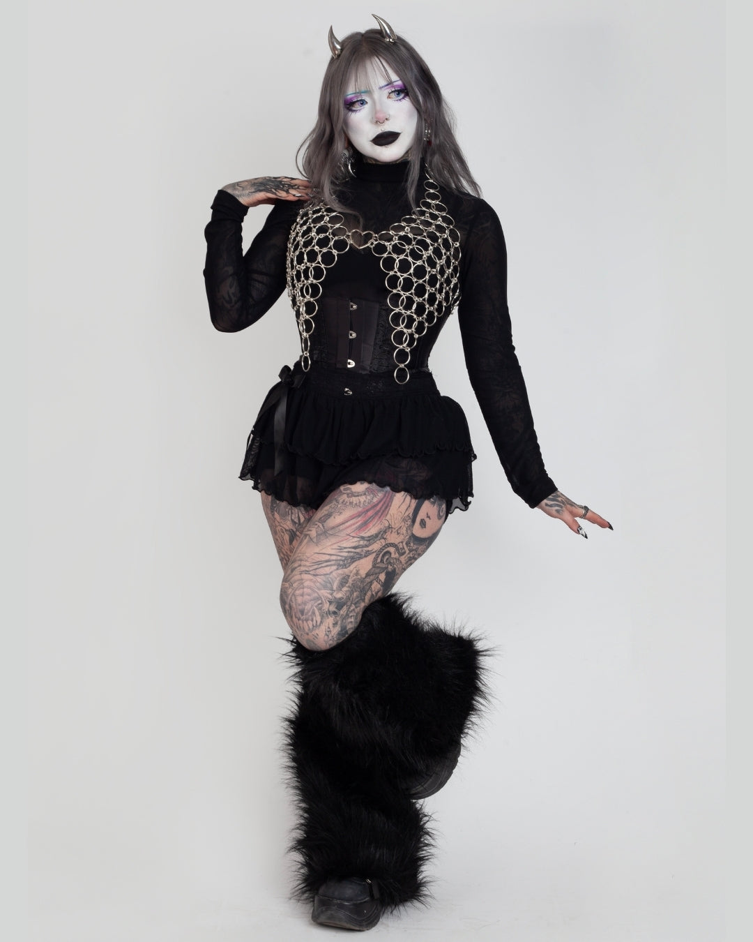 Top corazón metal