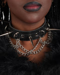 choker con cadenas y puas