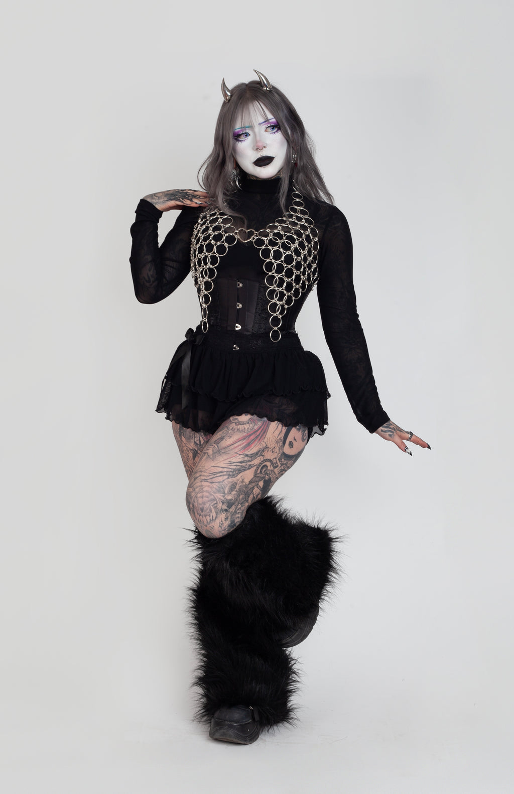 Top corazón metal