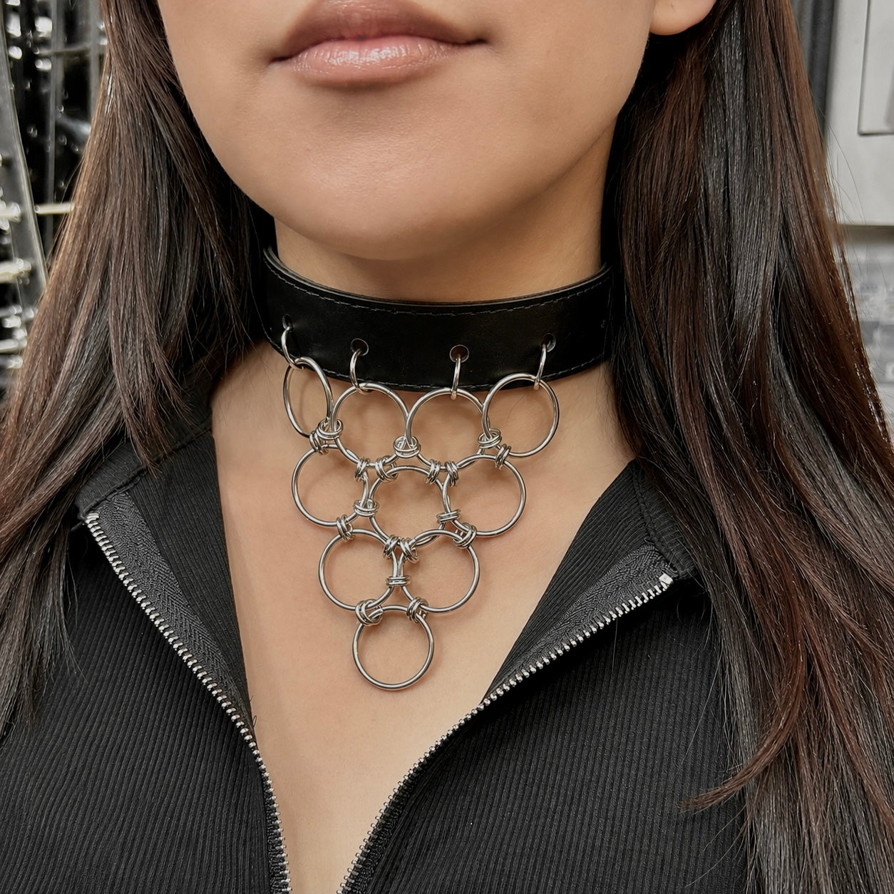 Choker Tejido Argollas