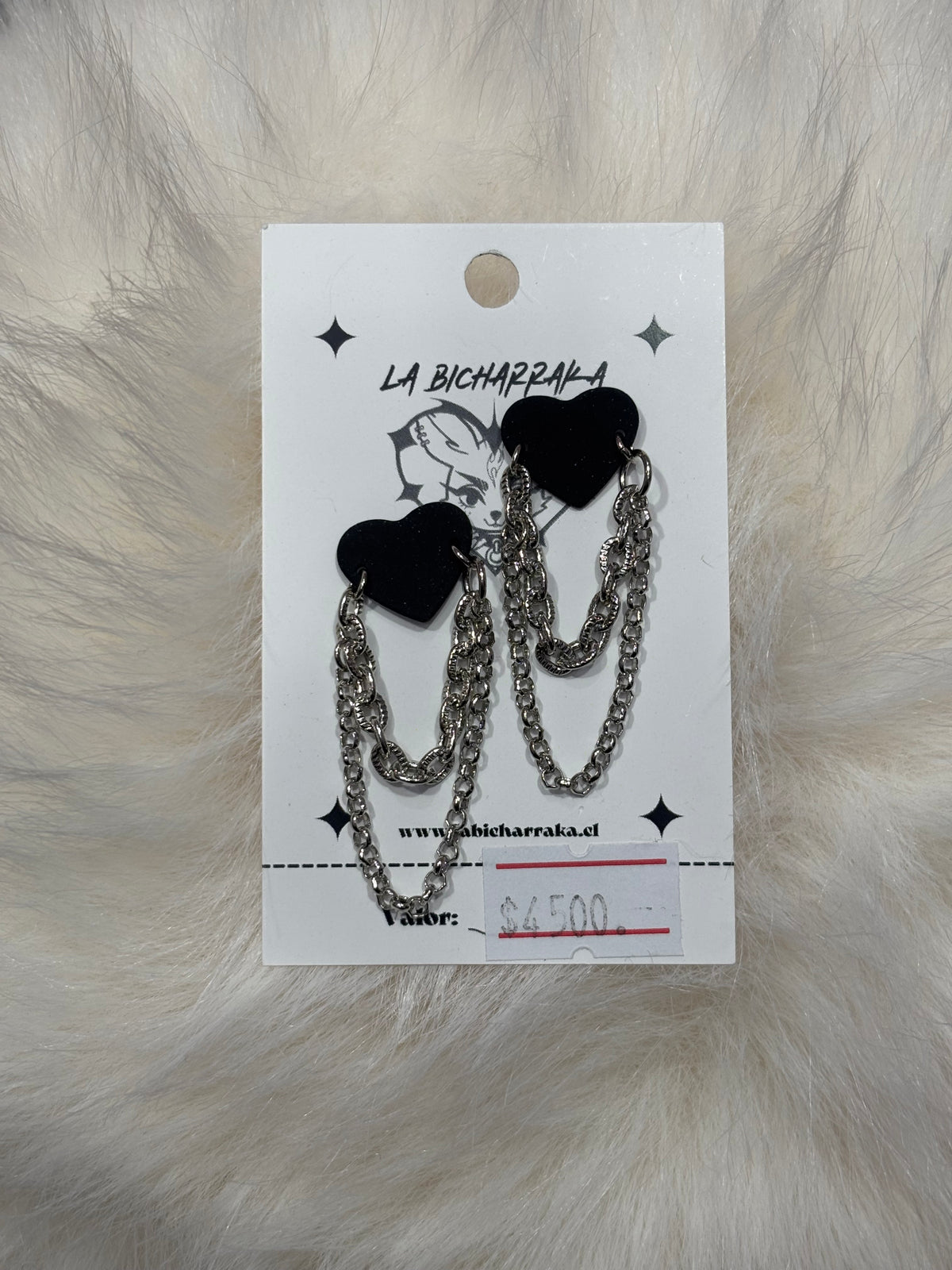 Aros corazón cadena