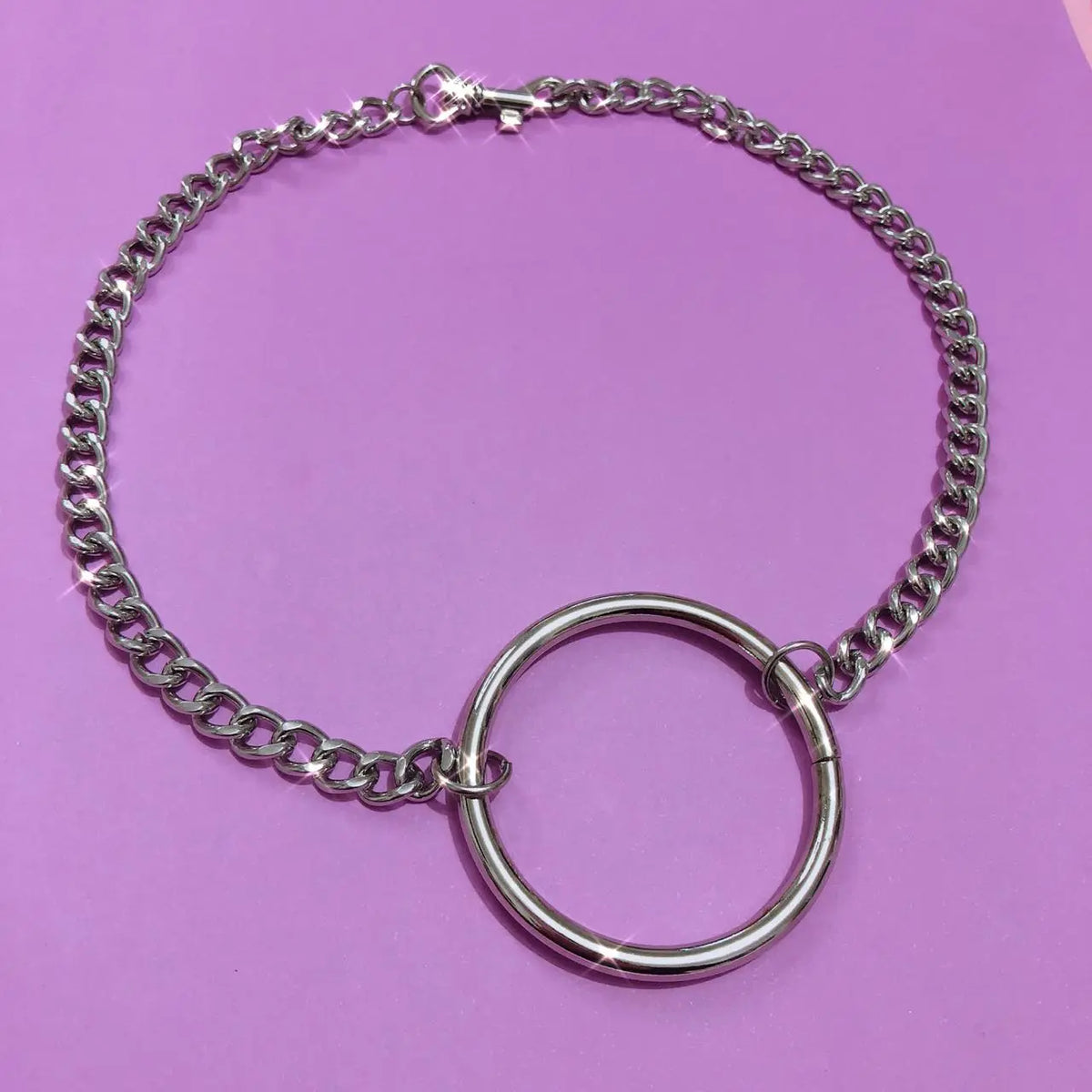 Choker Cadena - 30 cm / Argolla