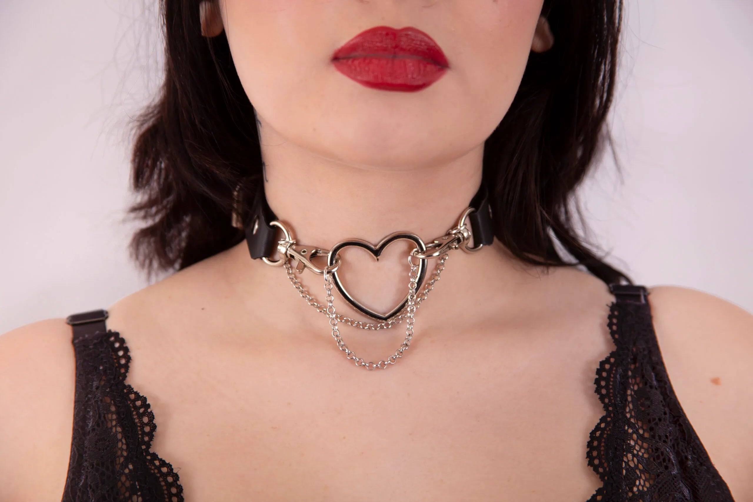 Choker Heart Black