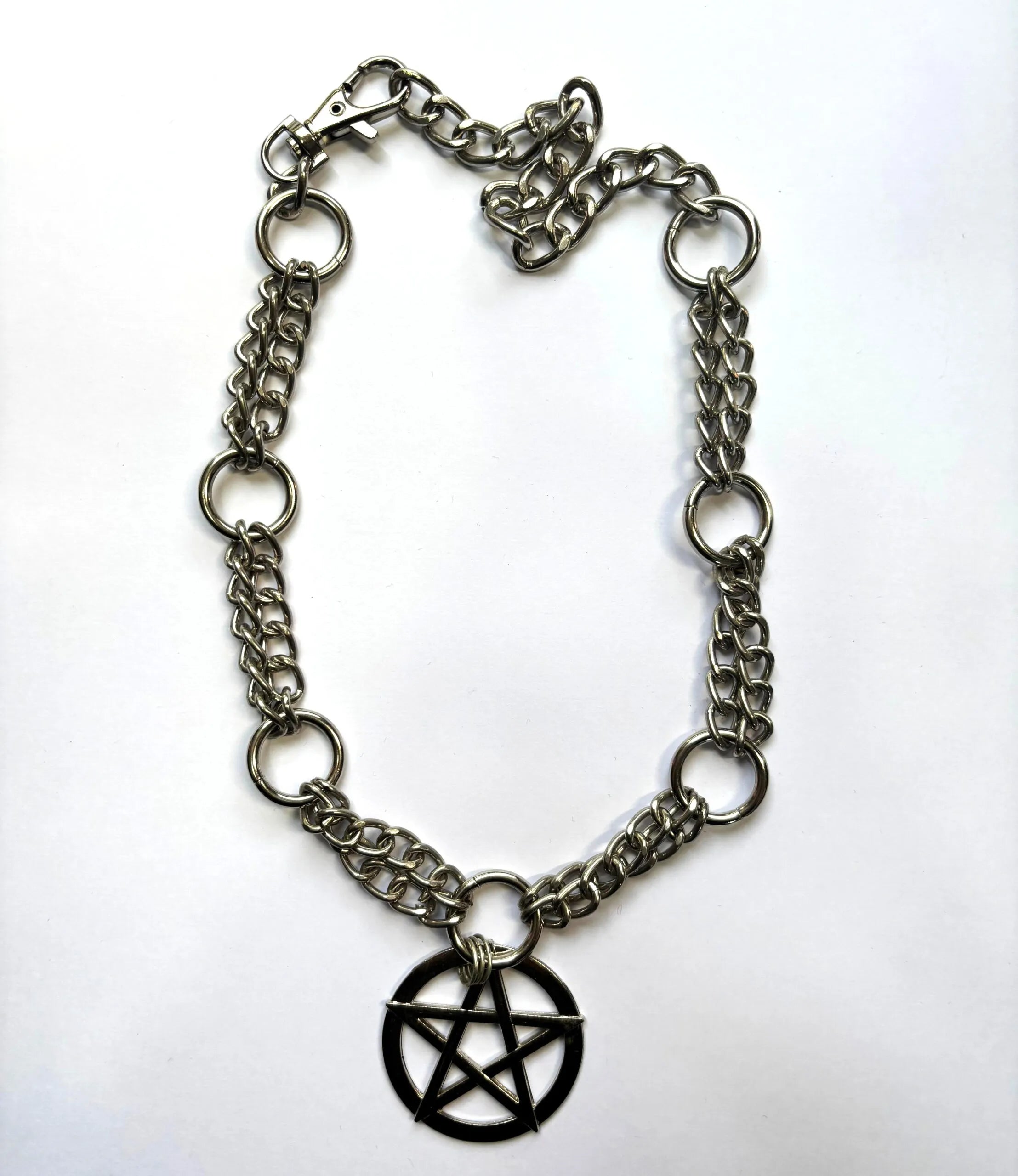 Collar Argollas Pentagrama