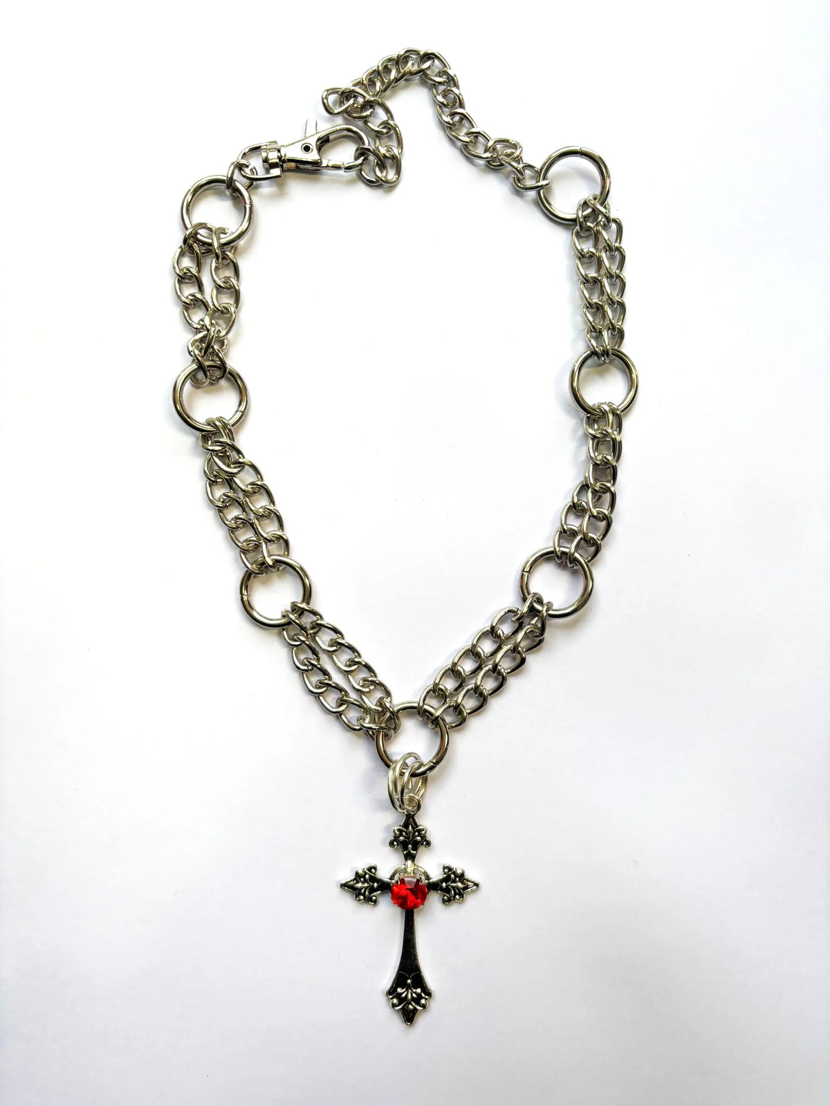 Collar Argollas Cruz