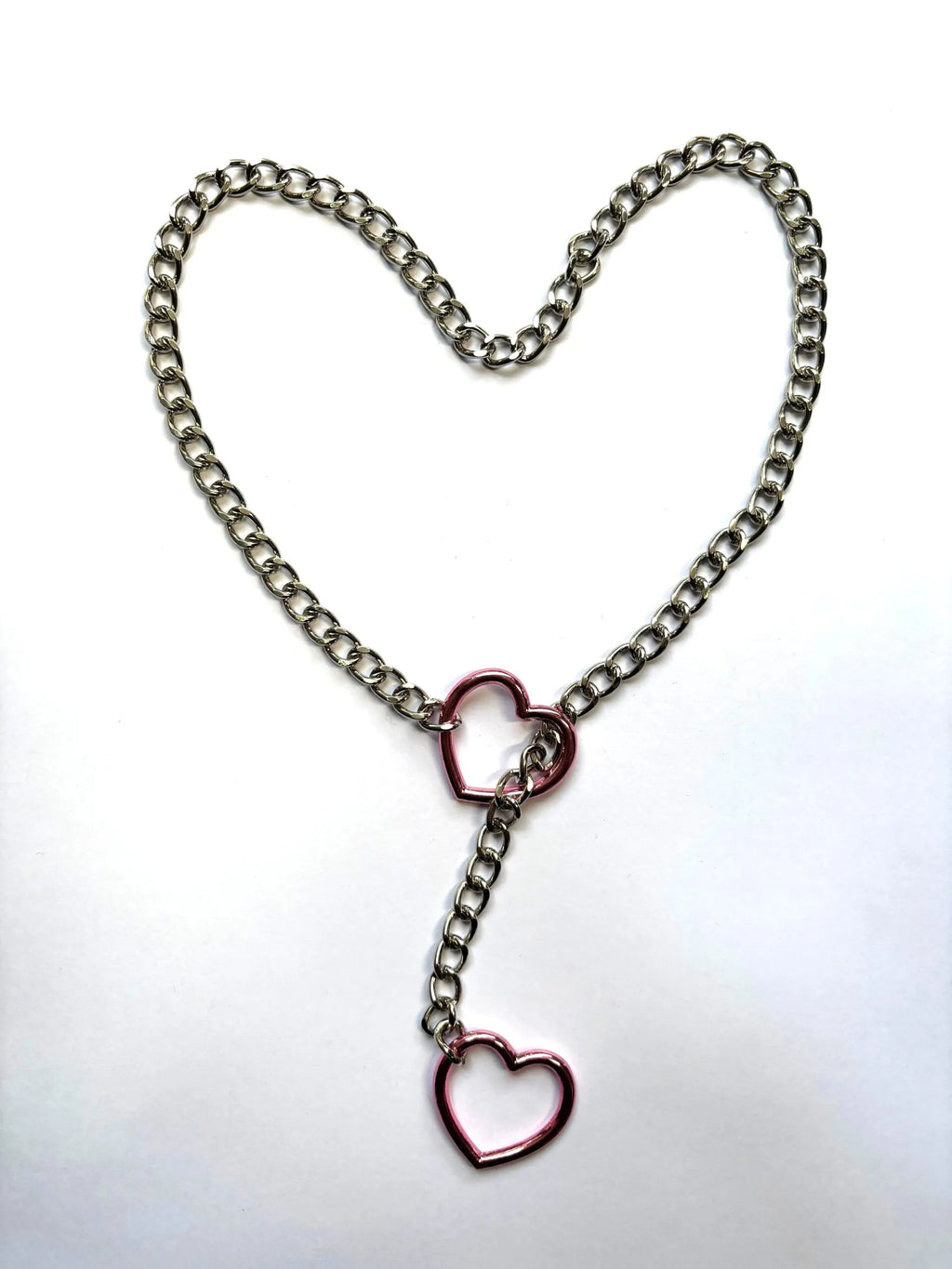 Collar o choker de Cadena con extremos corazones